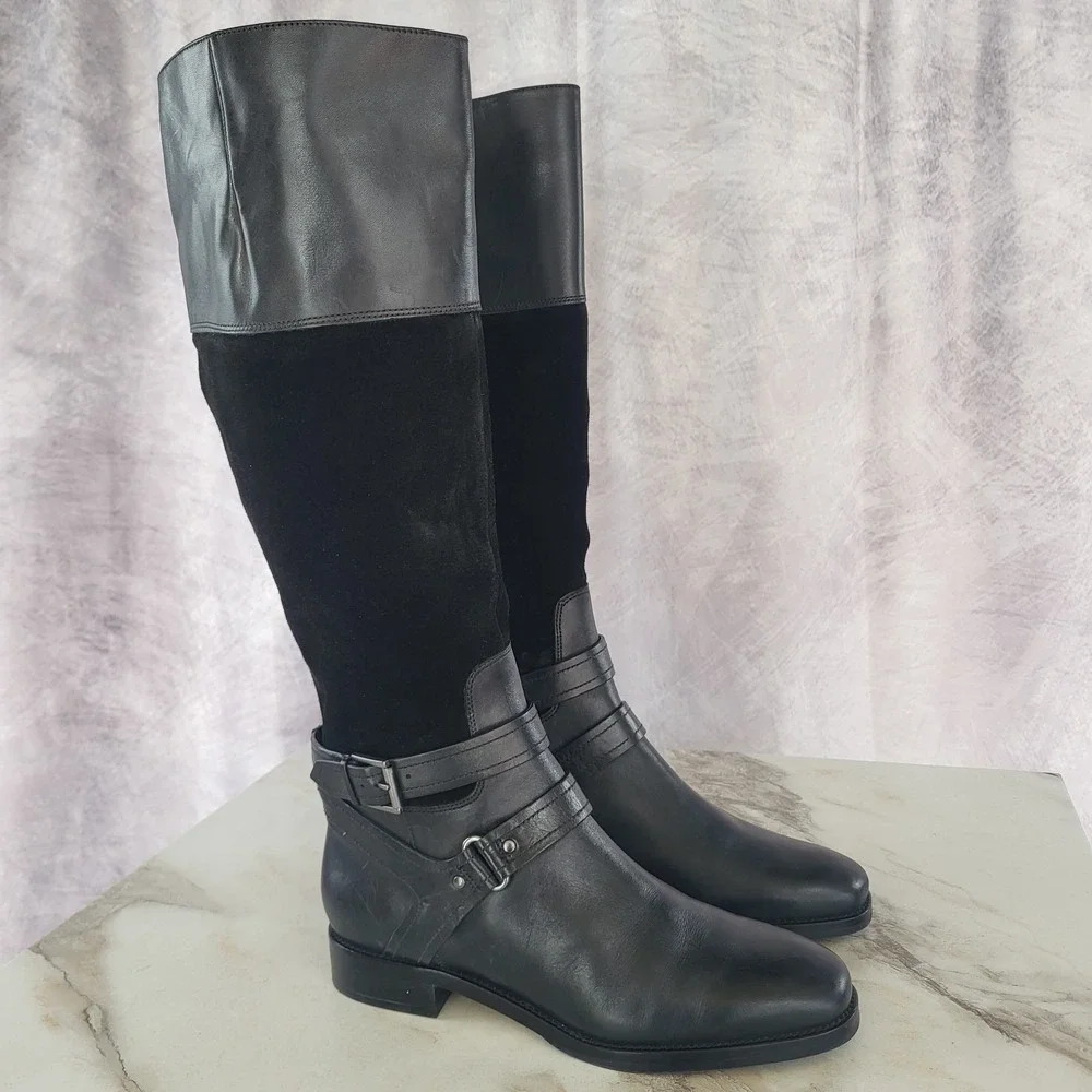 Joan David Size 9 M Dazadarah Knee High Black Tall Boots